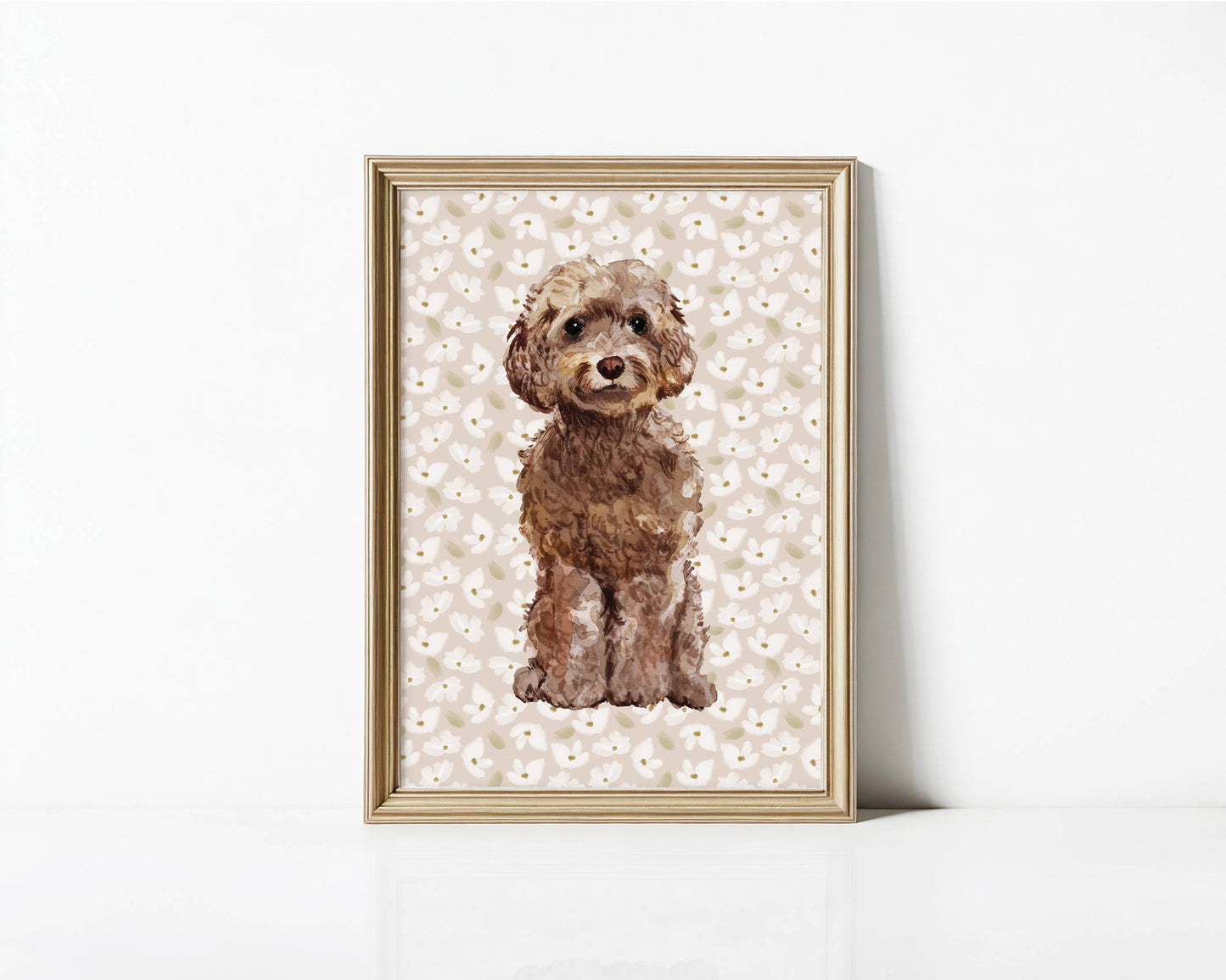 Cockapoo Dog Wall Art: 5" x 7" (vertical)