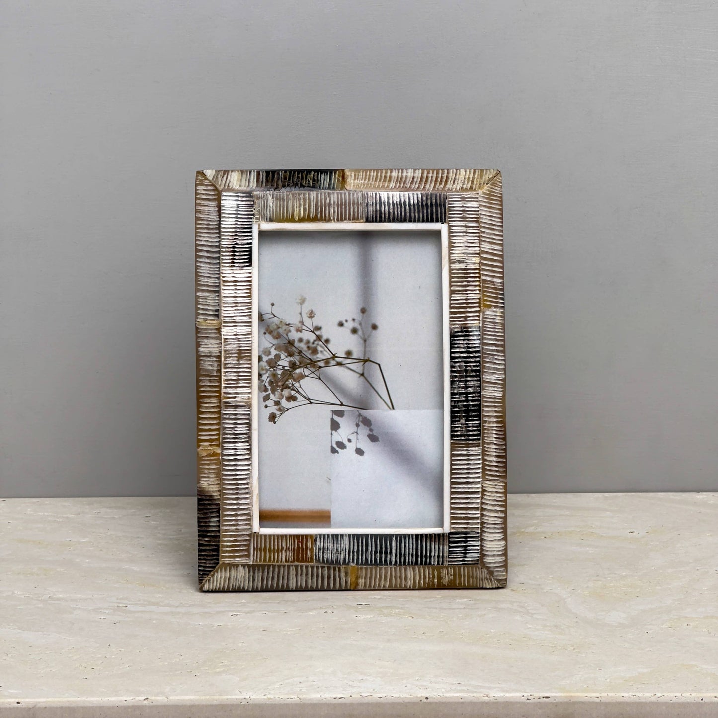 White Fish Horn Photo Frame Tapered 5x7