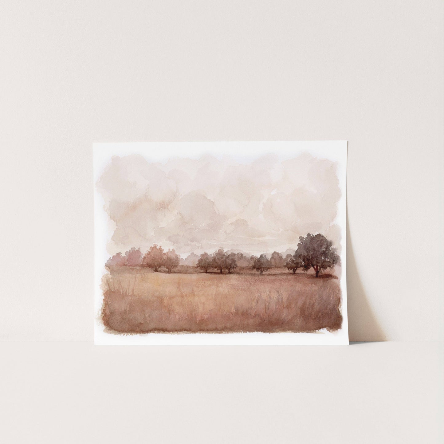 Autumn Mist - Watercolor Giclée Paper Print: 5 x 7"