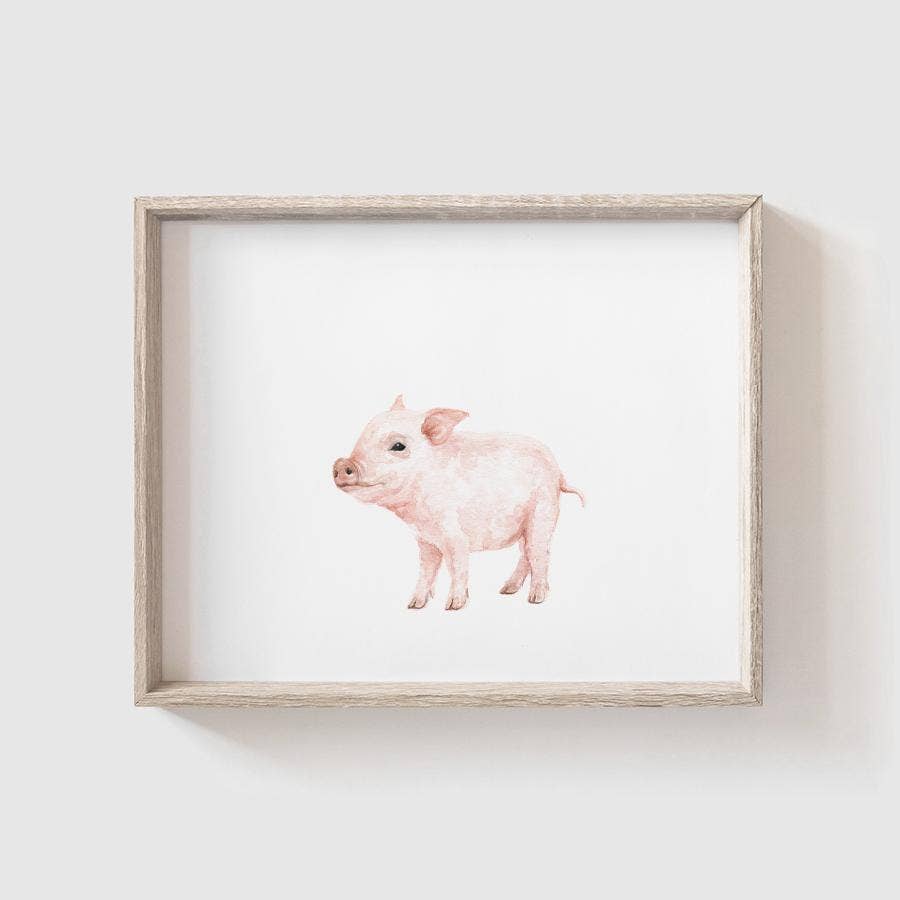 Pig Art Print: 5 x 7"