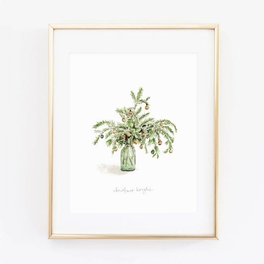 Christmas boughs art print: 8x10