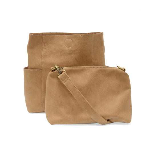 Tan Kayleigh Side Pocket Bucket Bag