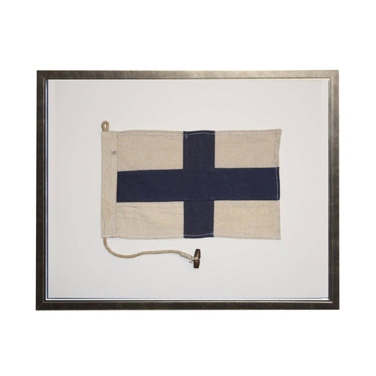 Nautical Flag: Natural Shadowbox / 20" x 16"