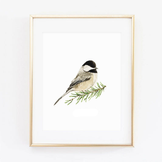 Chickadee art print: 8x10