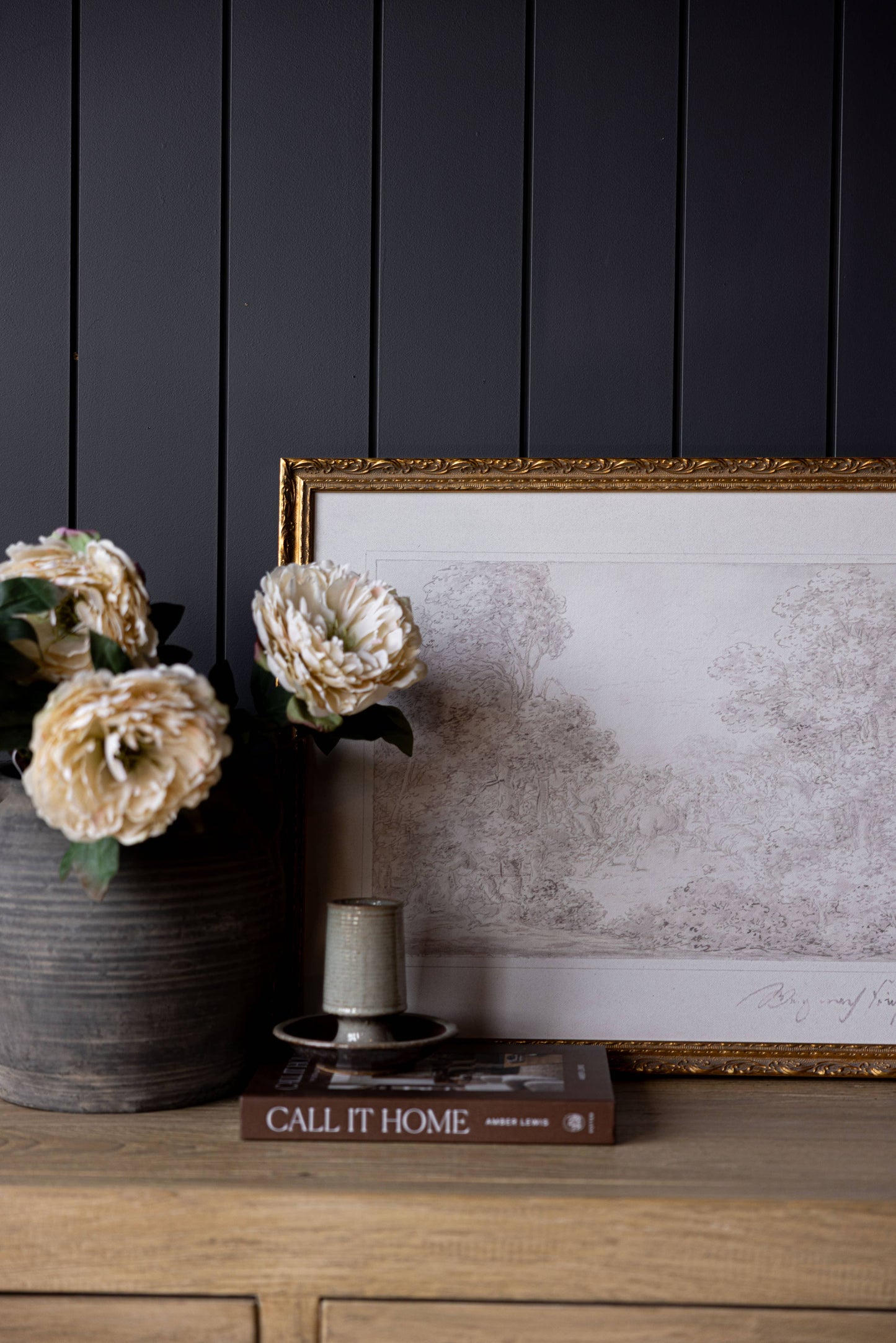Monteverde Sketch | French Brass Gold Mould Framed Art: 8 x 10