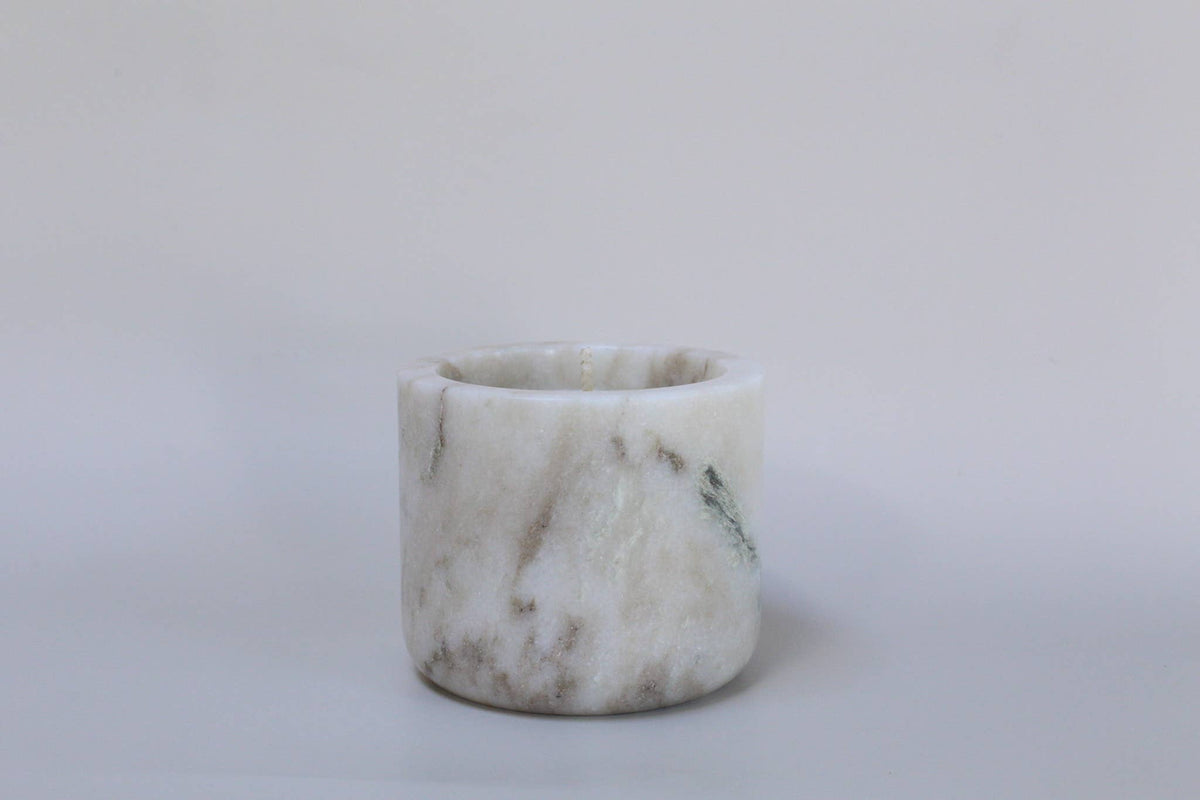 Grey Marble Candle - Cashmere