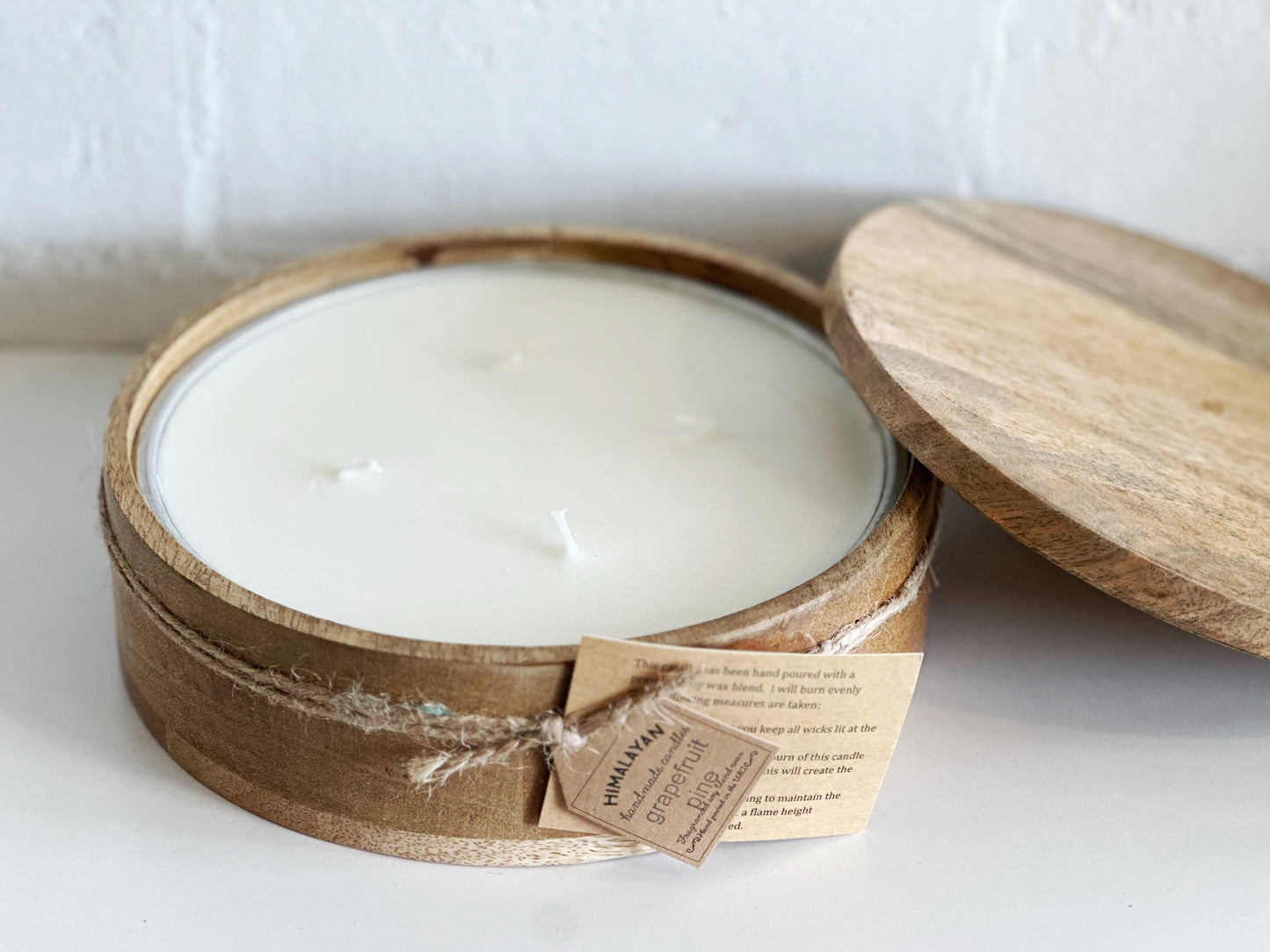 Large Grapefruit Pine Himalayan Mountain Barrel Candle