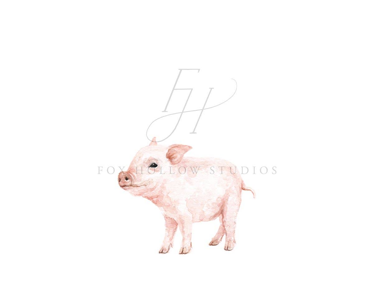 Pig Art Print: 5 x 7"