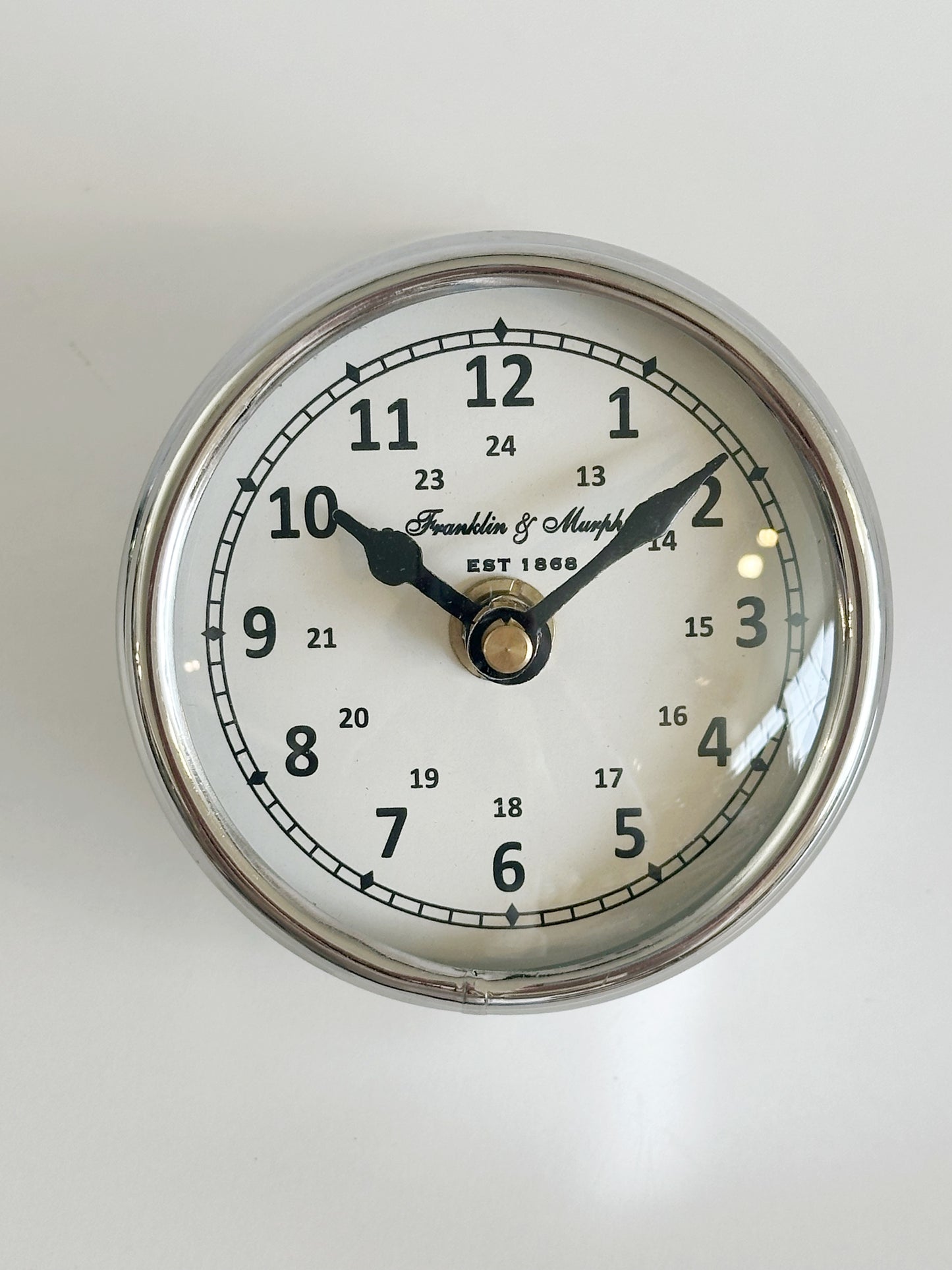 Round Stainless Steel Clock