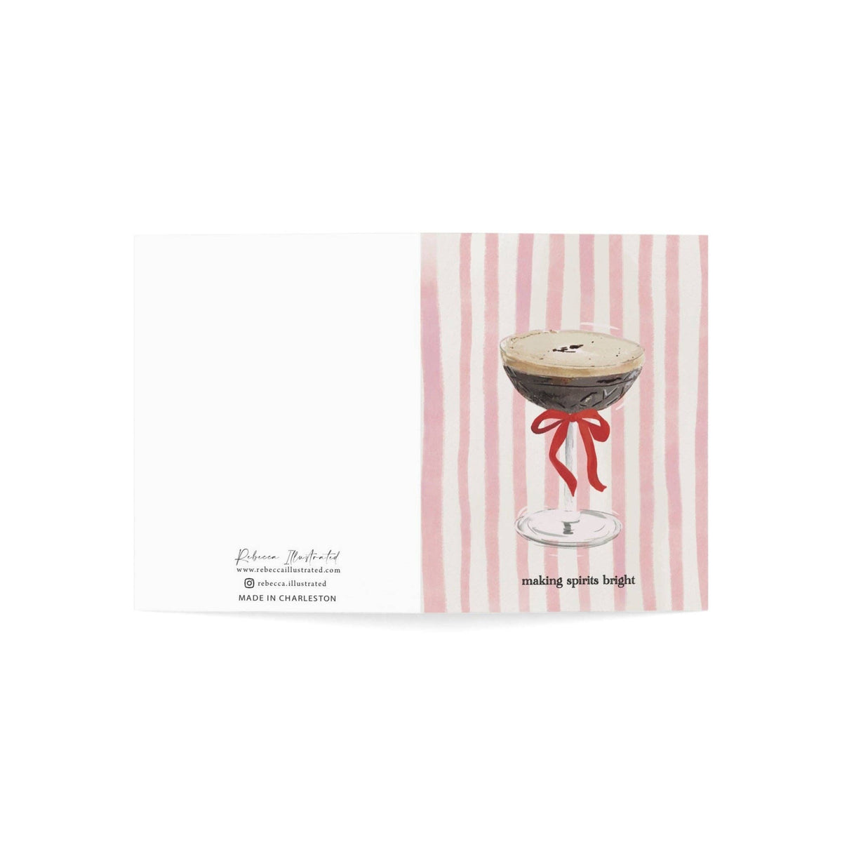 ESPRESSO MARTINI HOLIDAY -MAKING SPIRITS BRIGHT-Note Card 