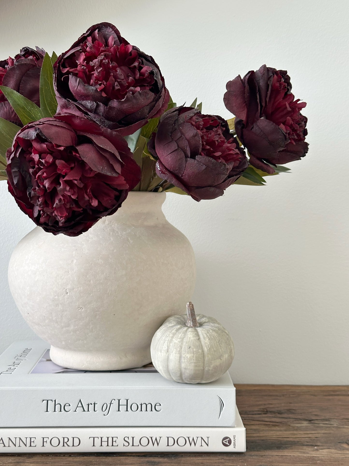 Faux Dried Purple Peony Stem