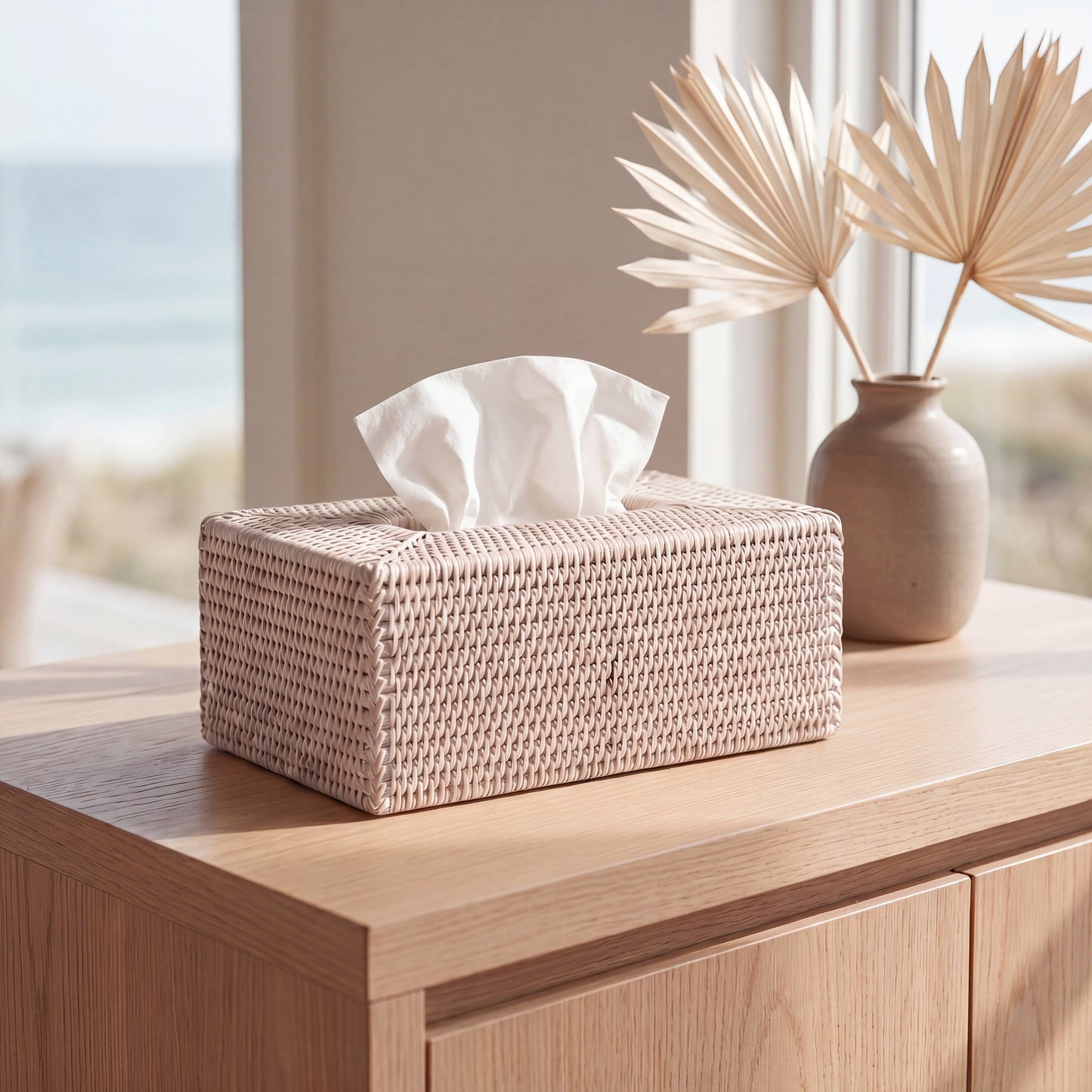 Rectangular  Tissue Box : Brown