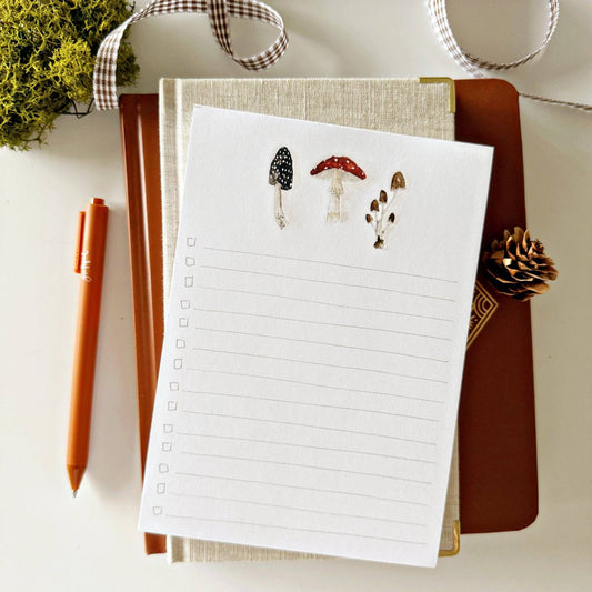 Mushroom checklist notepad