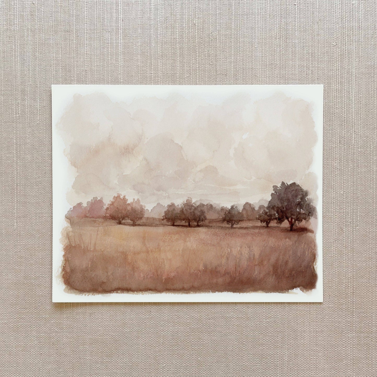 Autumn Mist - Watercolor Giclée Paper Print: 5 x 7"