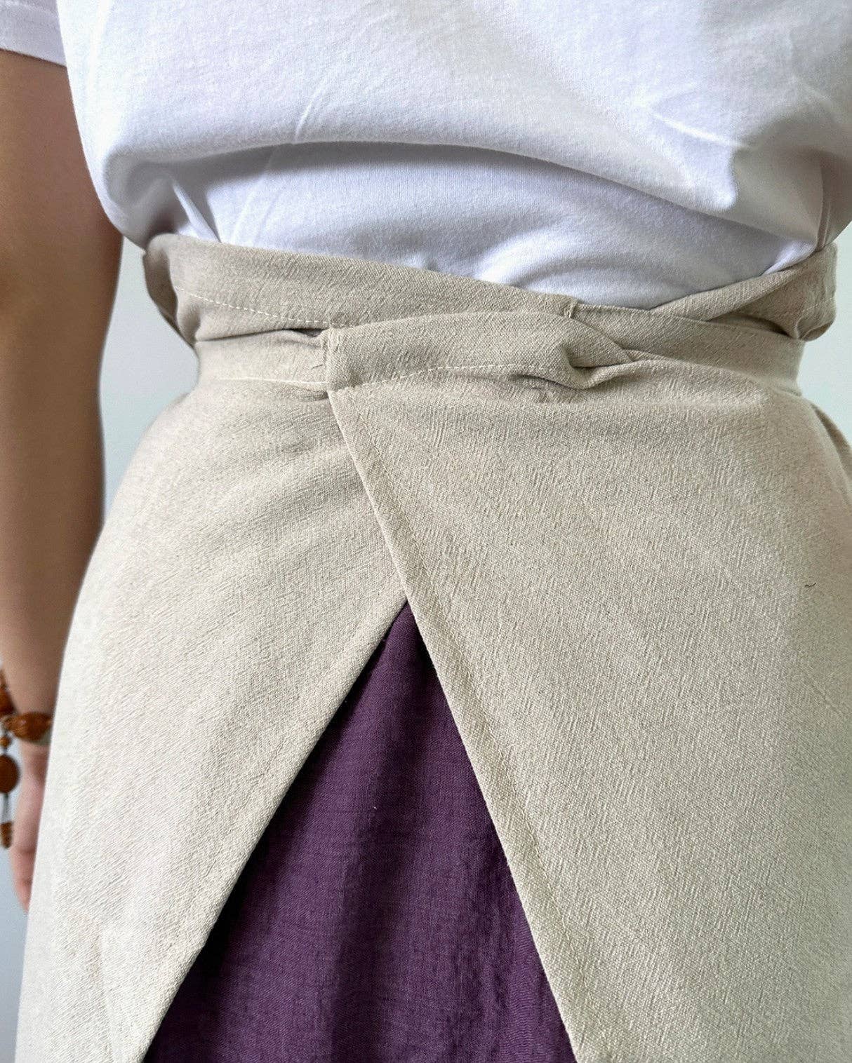 Linen Half Apron with Pockets