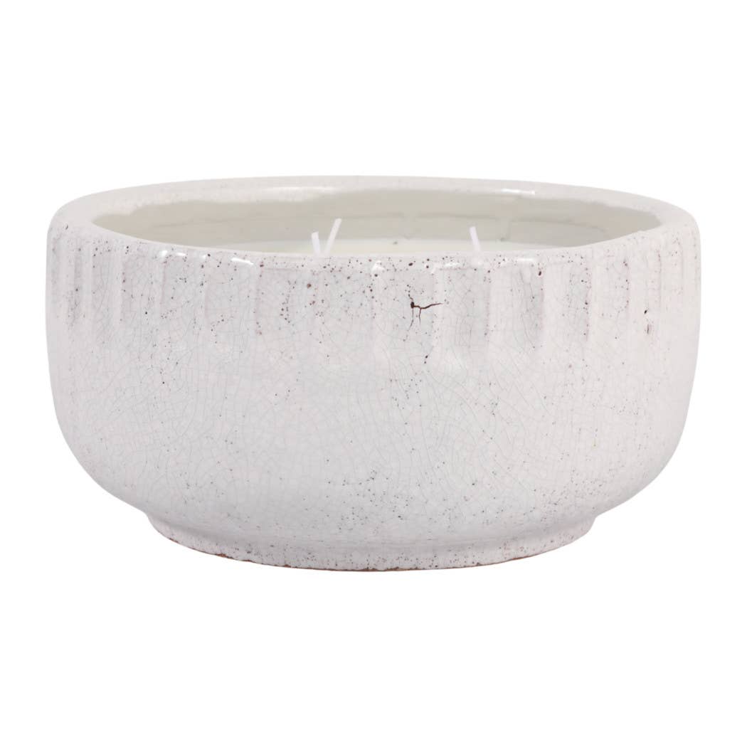Candle - Lemon Ginger Scented White Ceramic Wax, 35 Oz