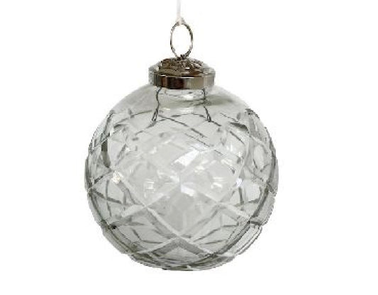 Glass ball crystal cut clear