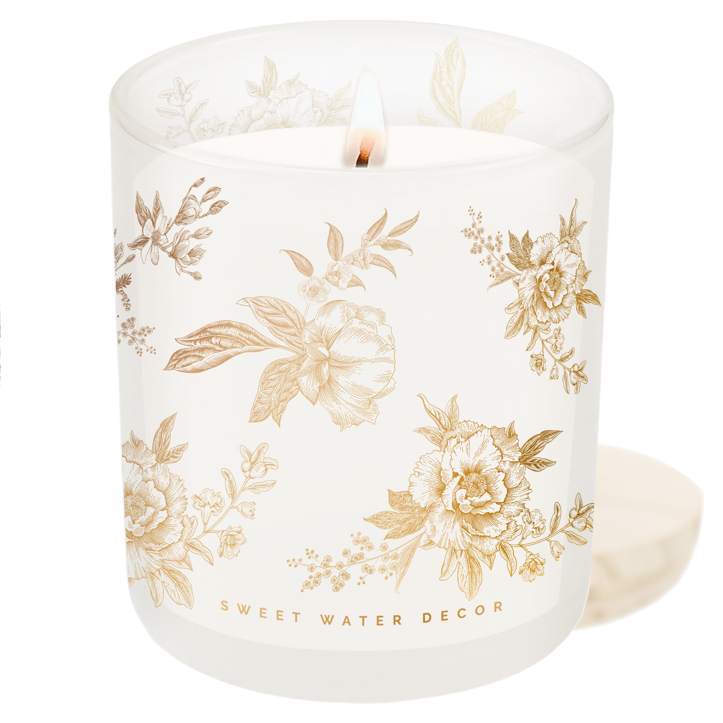 Gold Delft 12 oz Soy Candle - Home Decor