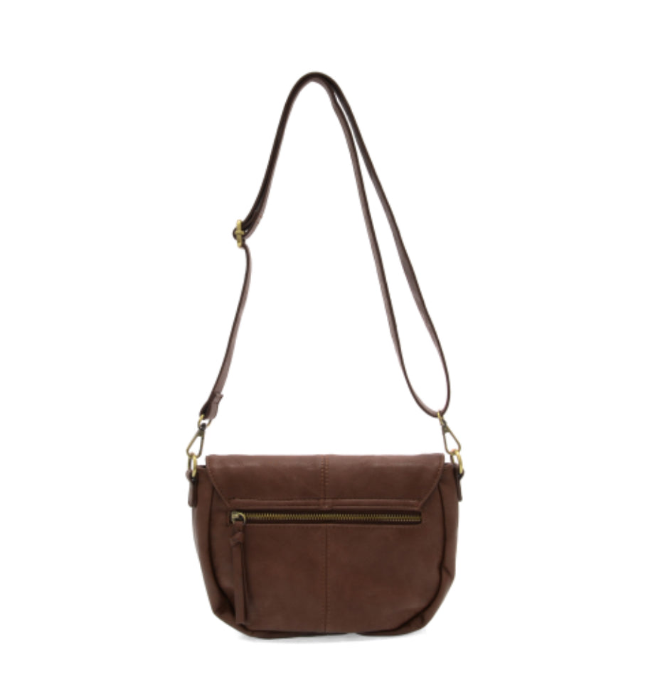 Walnut Helene Small Saddle Crossbody