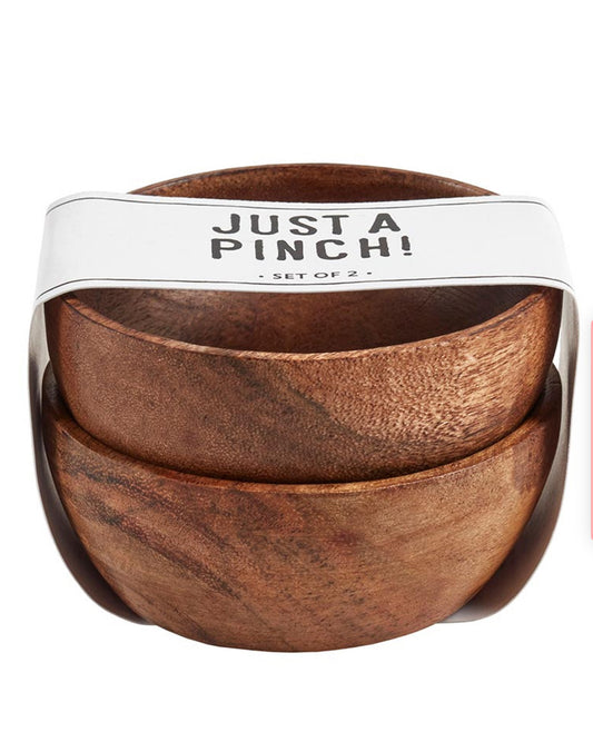 Mini Acacia Pinch Pots - Set of 2