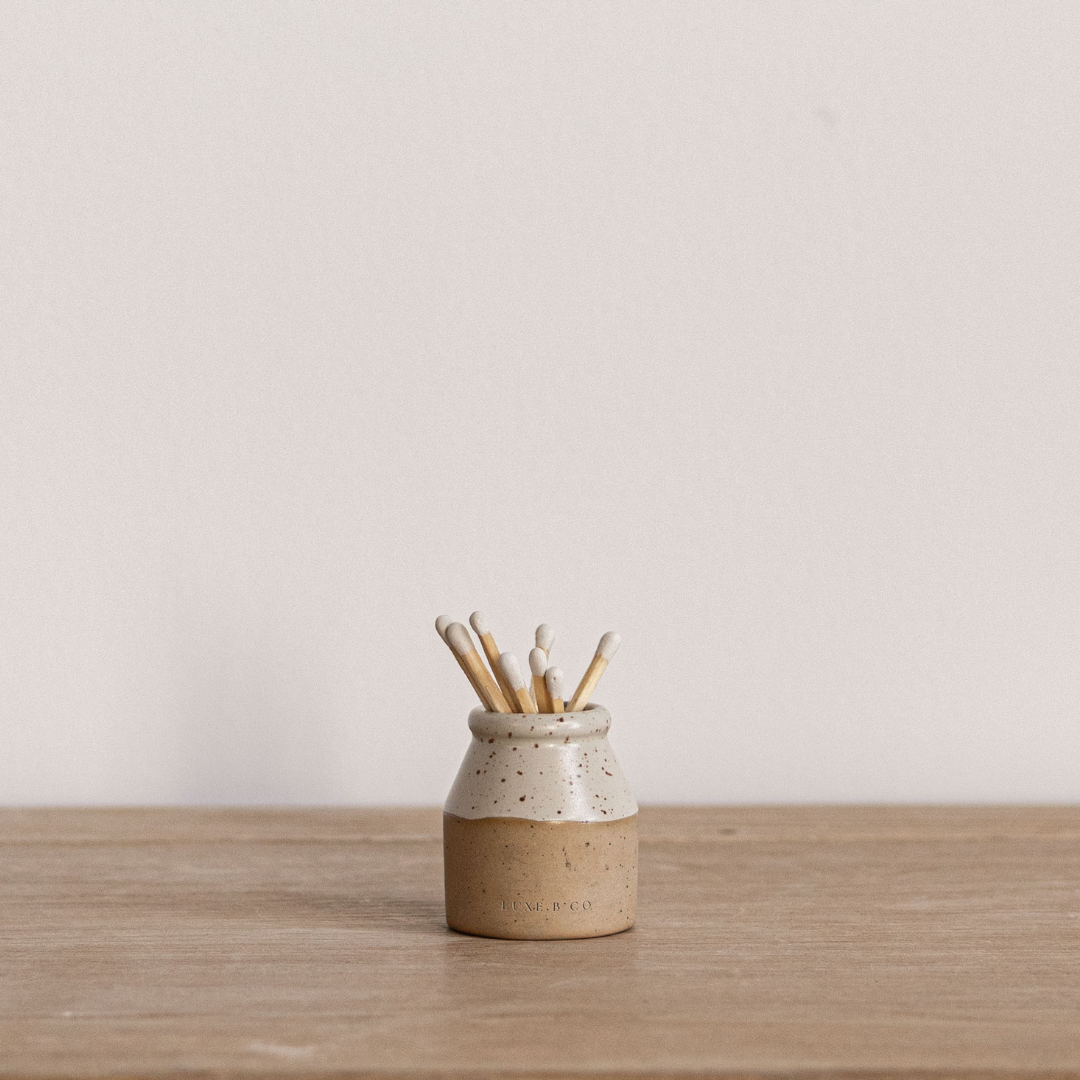 Ceramic Match Holder Two Tone