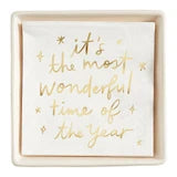 Ceramic Napkin Tray + Napkins - The Most Wonderful Time