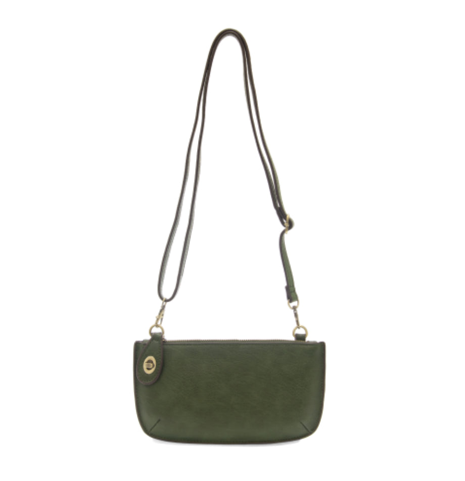 Hunter Green Mini Crossbody Wristlet Clutch