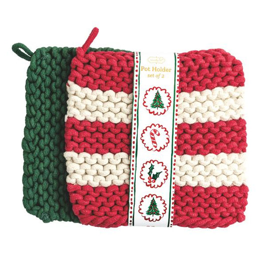 RED STRIPE TRIVET SET