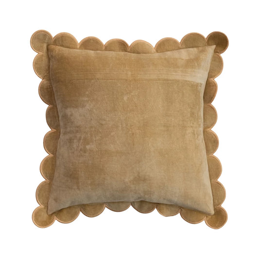 Velvet Scalloped Pillow