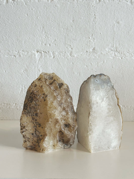 Salt Agate Bookends