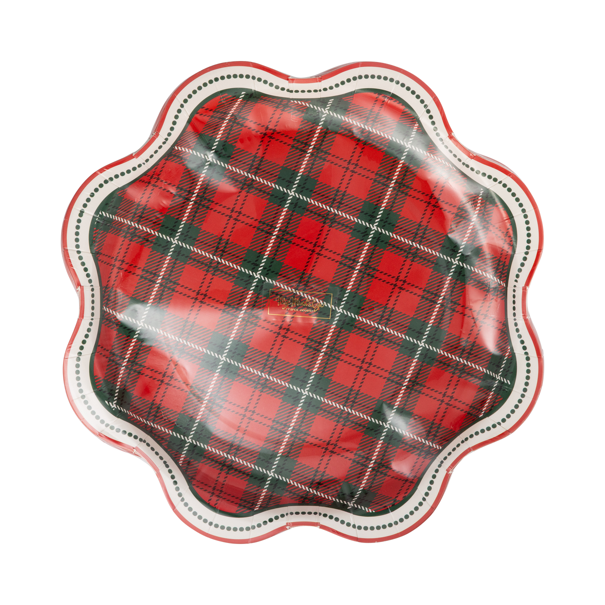 JOL1342 - Plaid Dot Edge Plate - 10"