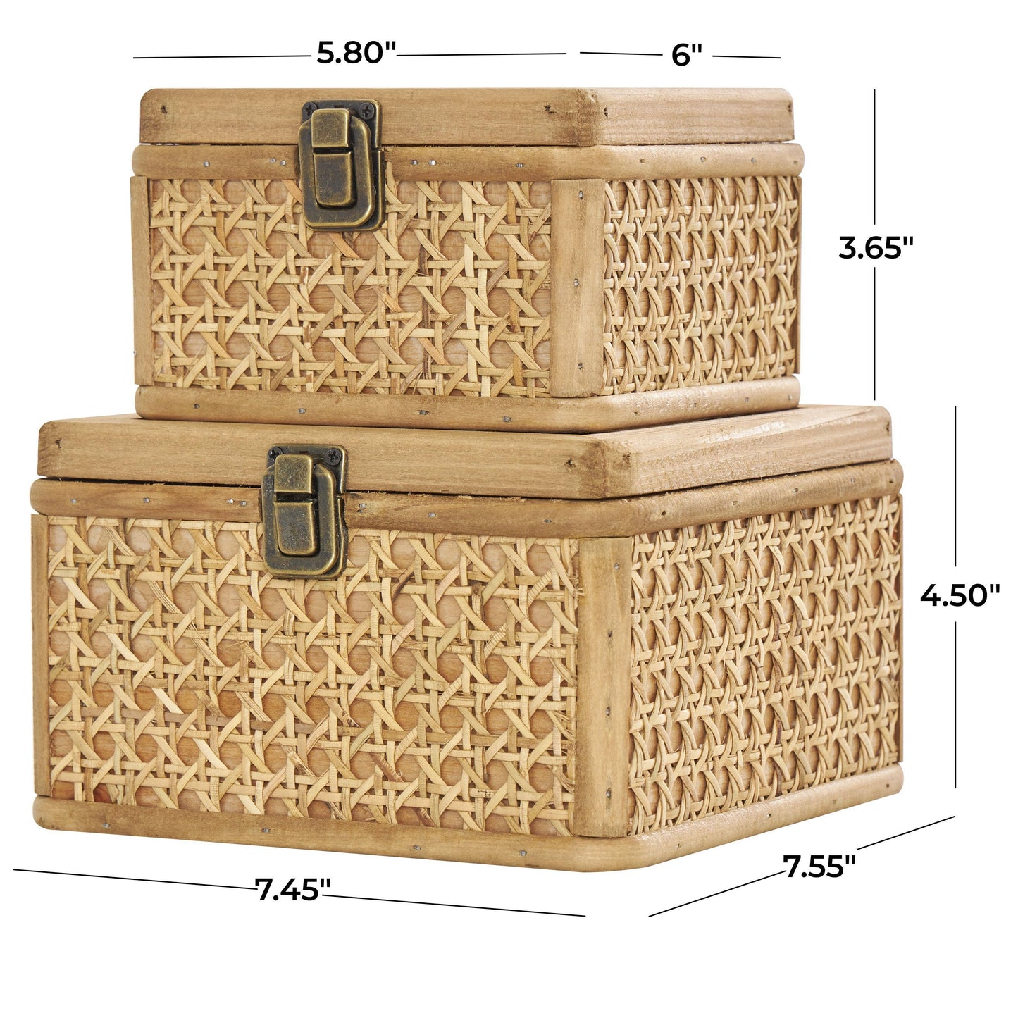 Natural Brown Rattan Box Set