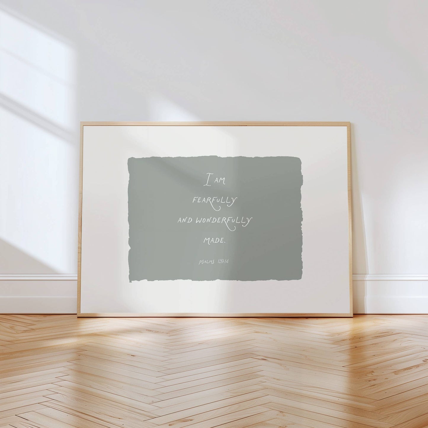 Nursery Bible Verse (Psalms 139:14) Christian Art Print: 8" x 10" (vertical)