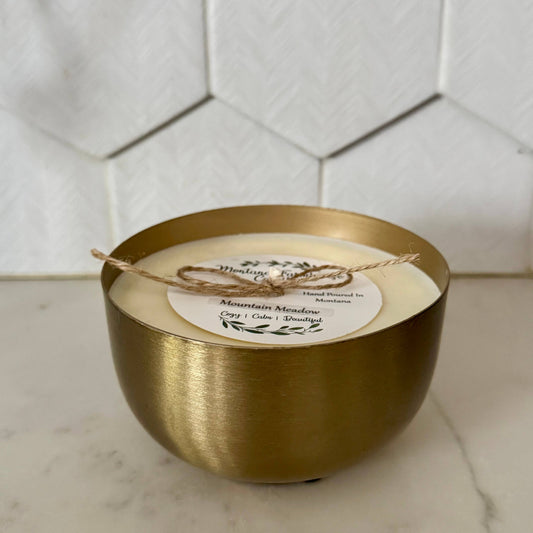 Brushed Gold Bowl - 14 Ounces: Mountain Meadow