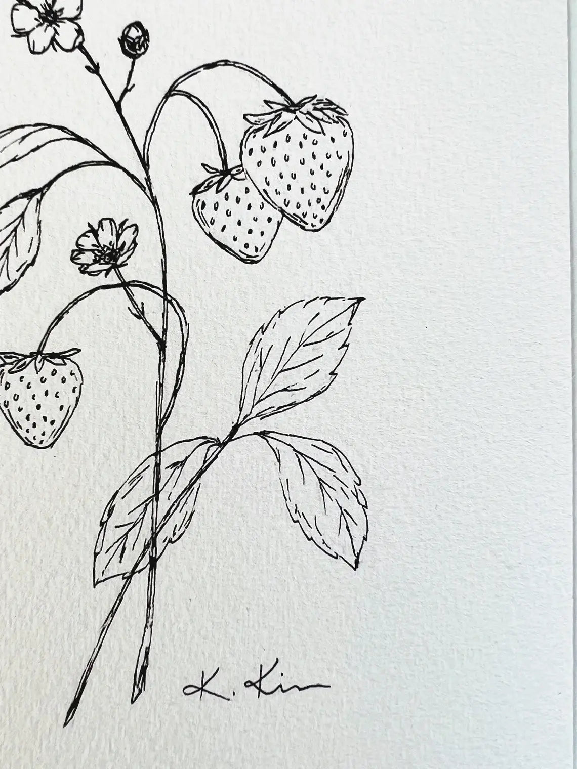 STRAWBERRIES - Art Print (unframed): 5x7"