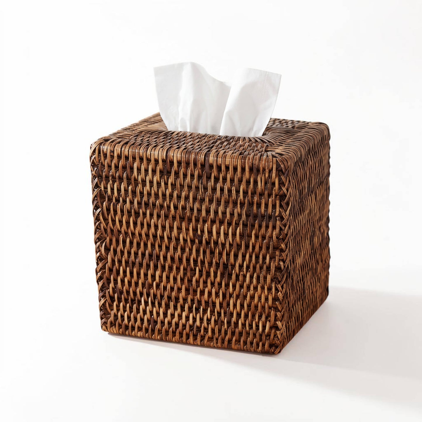 Square Tissue Box : Brown