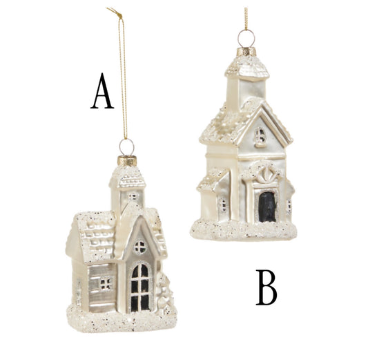 Glitter Church Ornament