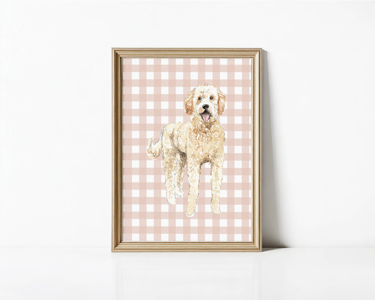 Goldendoodle Dog Art Print: 5" x 7" (vertical)