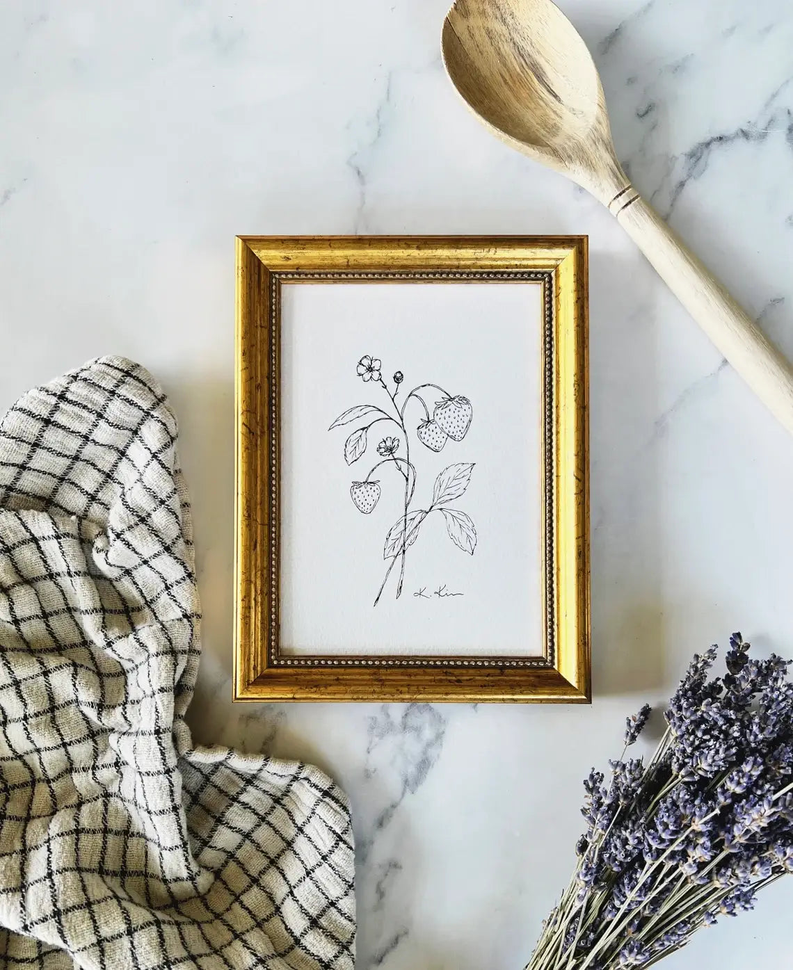 STRAWBERRIES - Art Print (unframed): 5x7"