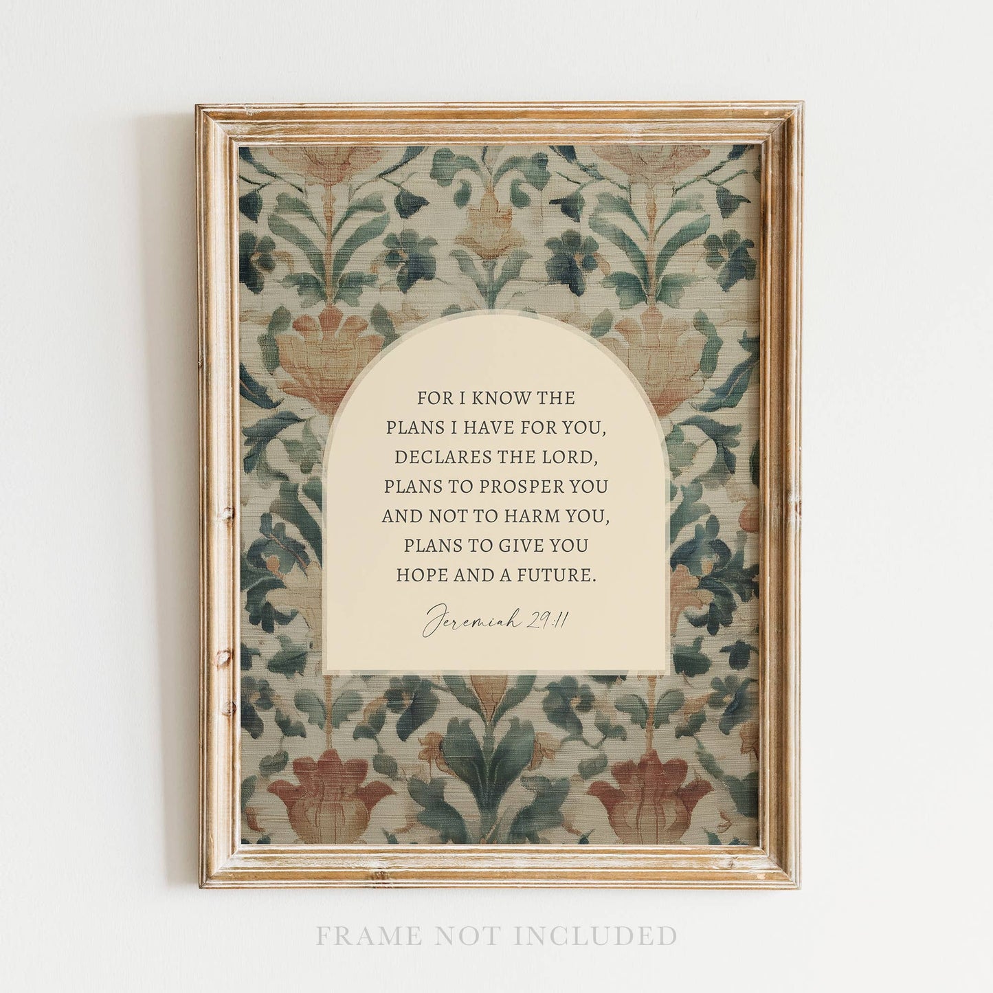 Plans Christian Art Print, Canvas, Scripture Decor, Gift: 5x7 Heirloom Print (Unframed)