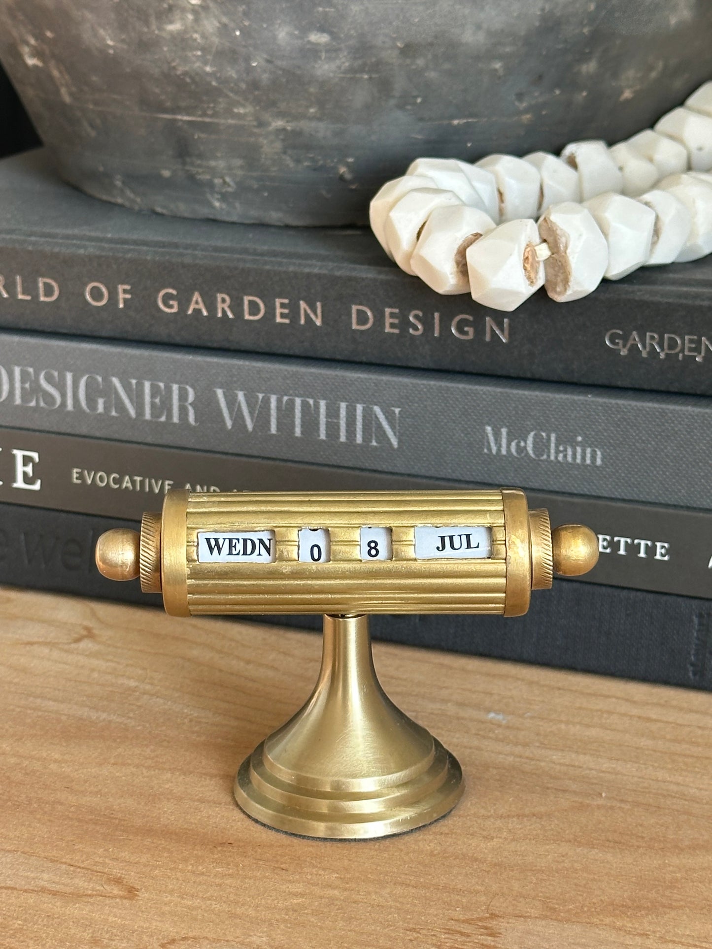 Brass Vintage Style Calendar