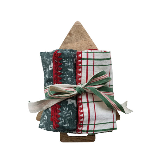 Towels & Tree Cheese Board, Set of 3
