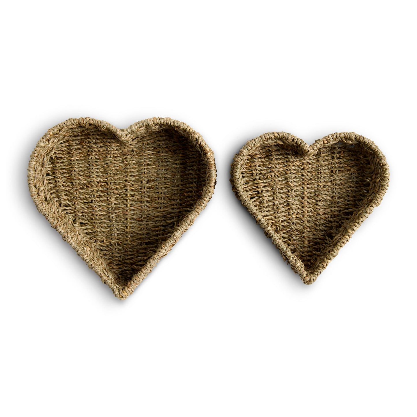 Woven Heart Baskets - Set of 2