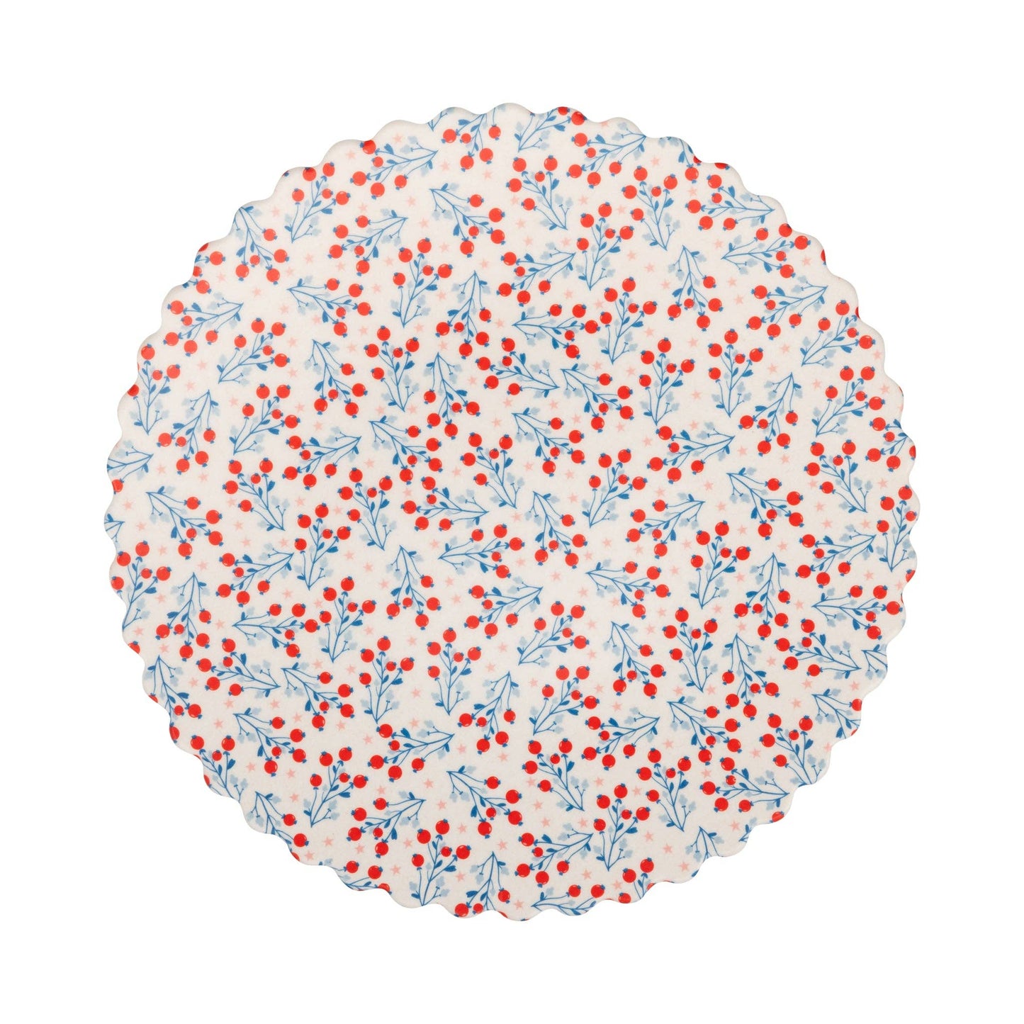 Floral Bamboo Paper Plate Set