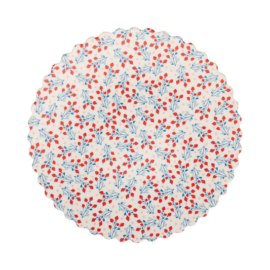 Floral Bamboo Paper Plate Set