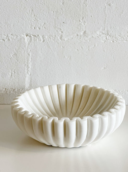 Marble Ruffle Bowl