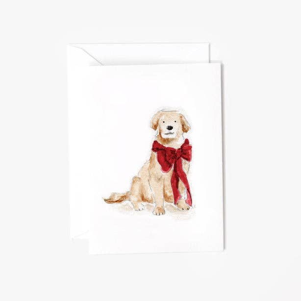 Festive pup mini enclosure notecard