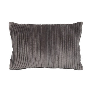 Maisie Lumbar Pleated Pillow, Grey