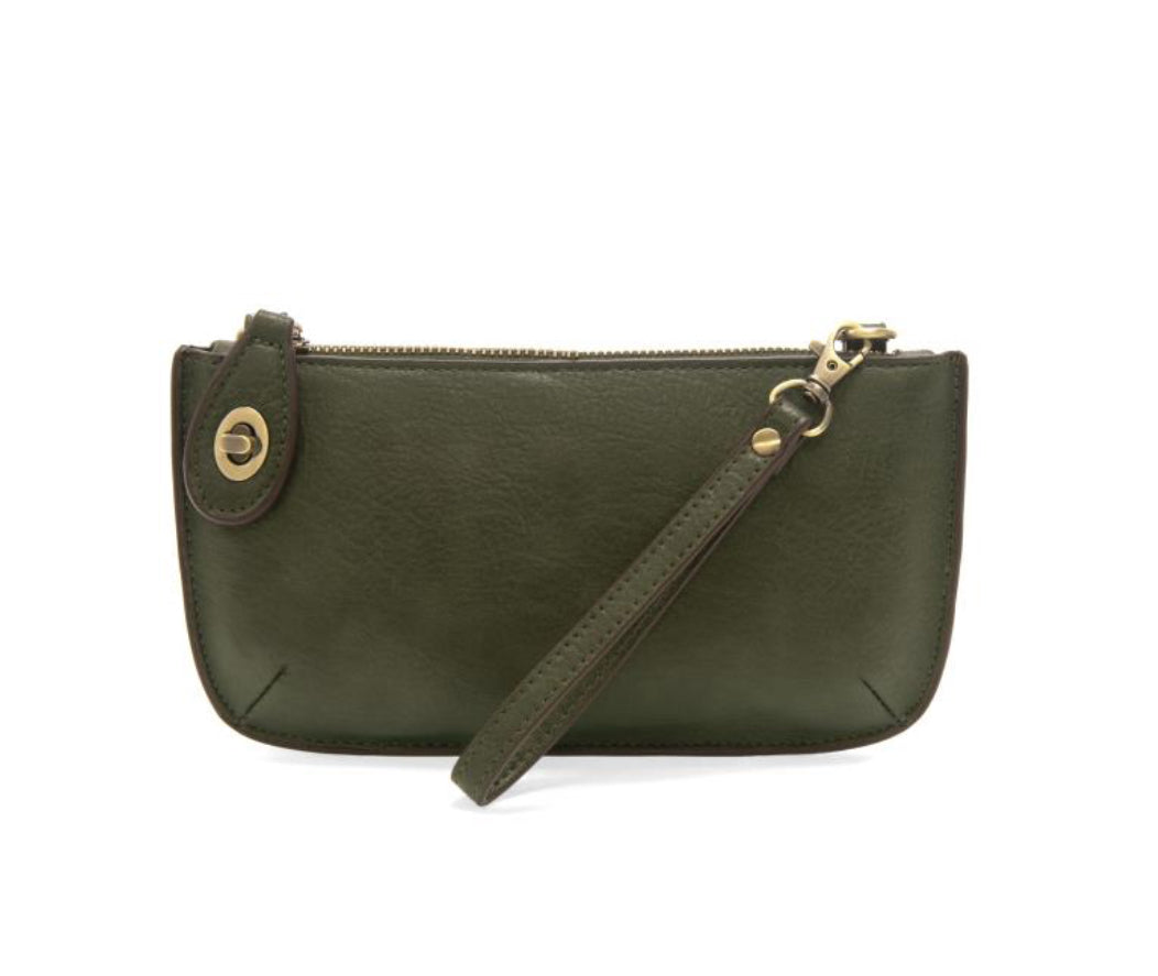 Hunter Green Mini Crossbody Wristlet Clutch