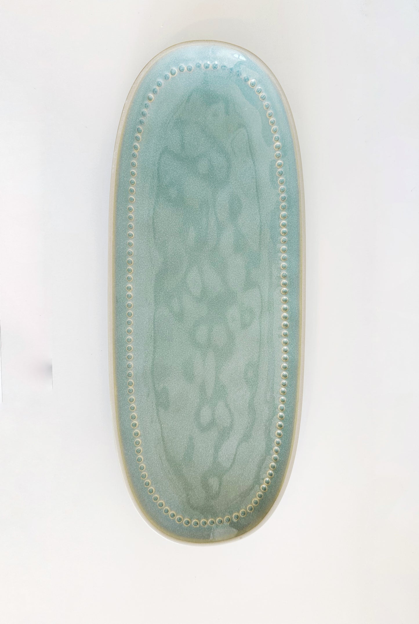 Aqua Stoneware Serving Platter